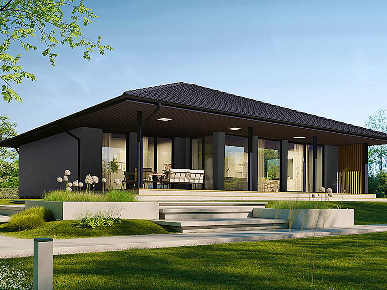 Fertighaus Next 110 WT von Danwood - NEXT by Danwood Schlüsselfertig ab 400700€, Bungalow Außenansicht 1