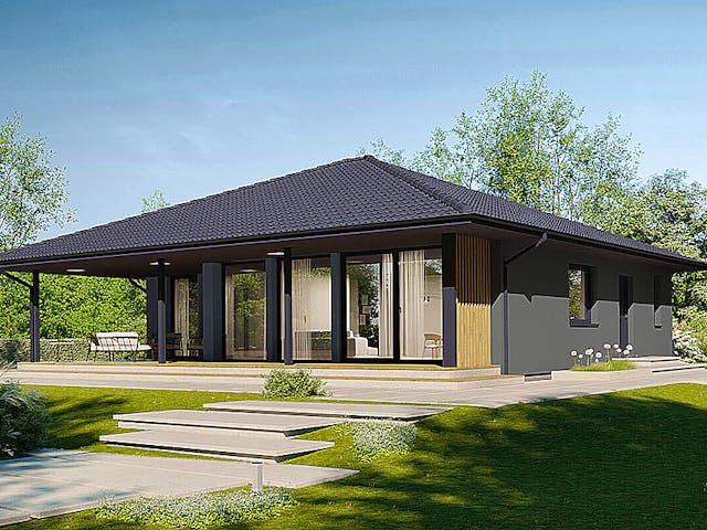 Fertighaus Next 110 WT von Danwood - NEXT by Danwood Schlüsselfertig ab 400700€, Bungalow Außenansicht 2