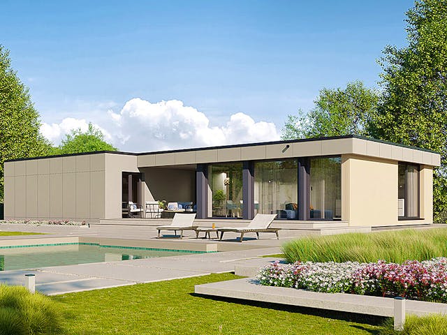 Fertighaus Next 140 F von Danwood - NEXT by Danwood Schlüsselfertig ab 469700€, Bungalow Außenansicht 2