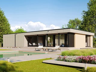 Fertighaus Next 140 FT von Danwood - NEXT by Danwood Schlüsselfertig ab 488200€, Bungalow Außenansicht 2