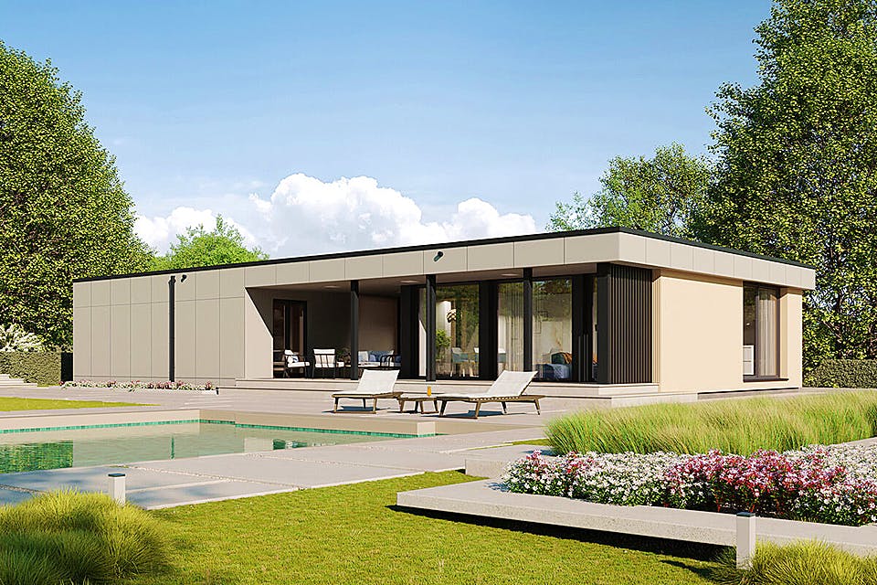 Fertighaus Next 140 FT von Danwood - NEXT by Danwood Schlüsselfertig ab 488200€, Bungalow Außenansicht 2