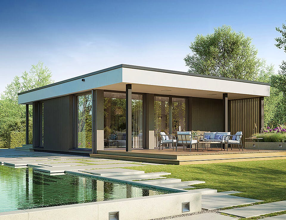 Fertighaus Next 80 FT von Danwood - NEXT by Danwood Schlüsselfertig ab 292600€, Bungalow Außenansicht 1