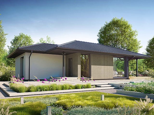 Fertighaus Next 80 WT von Danwood - NEXT by Danwood Schlüsselfertig ab 299400€, Bungalow Außenansicht 2