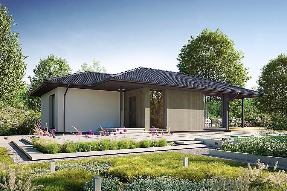 Fertighaus Next 80 WT von Danwood - NEXT by Danwood Schlüsselfertig ab 299400€, Bungalow Außenansicht 2