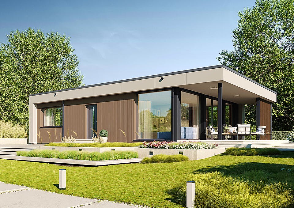Fertighaus Next 90 FT von Danwood - NEXT by Danwood Schlüsselfertig ab 309500€, Bungalow Außenansicht 1