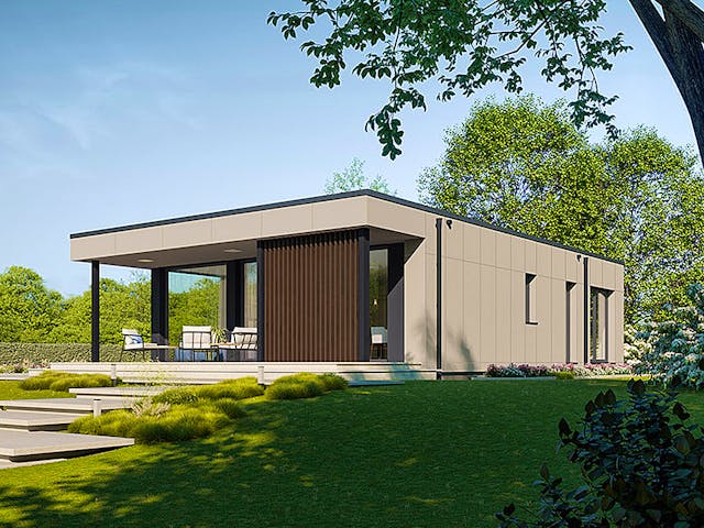 Fertighaus Next 90 FT von Danwood - NEXT by Danwood Schlüsselfertig ab 309500€, Bungalow Außenansicht 2