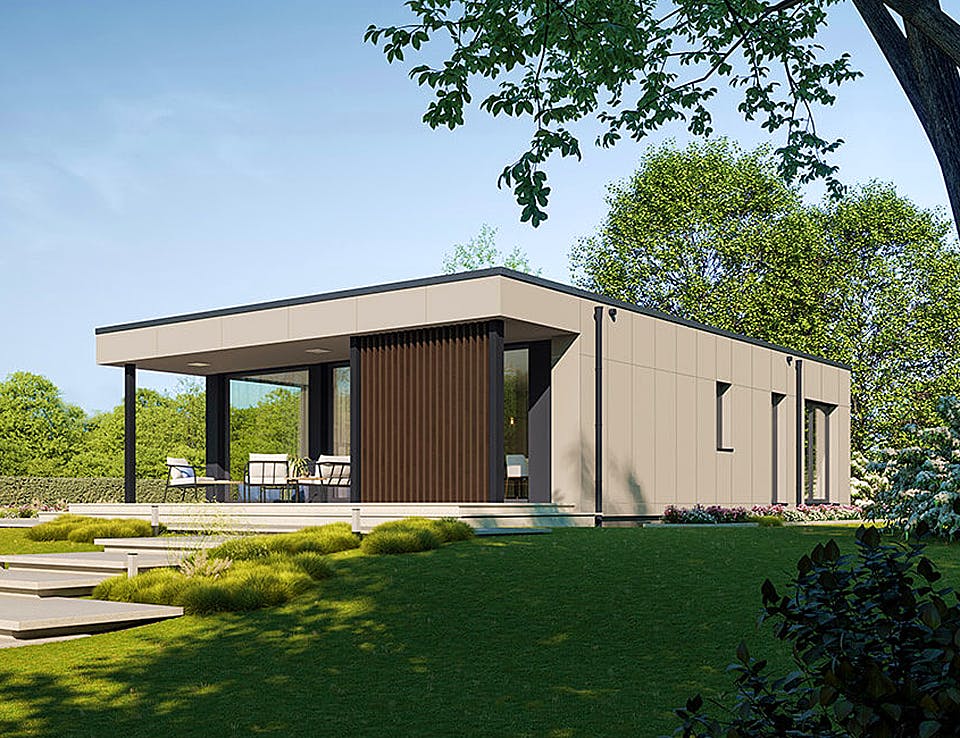 Fertighaus Next 90 FT von Danwood - NEXT by Danwood Schlüsselfertig ab 309500€, Bungalow Außenansicht 2