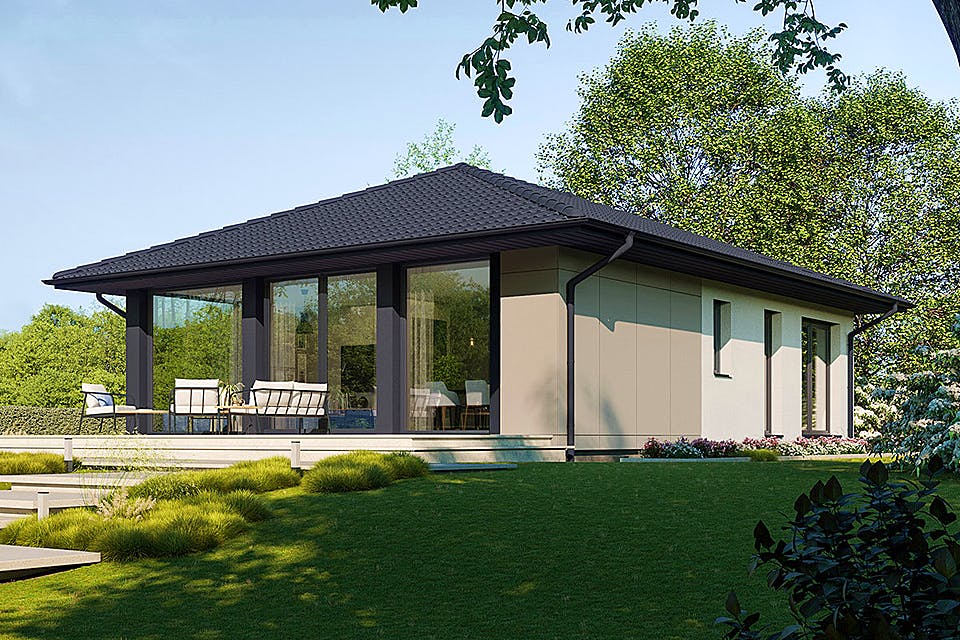 Fertighaus Next 90 W von Danwood - NEXT by Danwood Schlüsselfertig ab 299800€, Bungalow Außenansicht 1