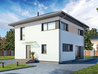 Fertighaus Park 127.4 von Danwood Schlüsselfertig ab 207700€, Stadtvilla Außenansicht 1