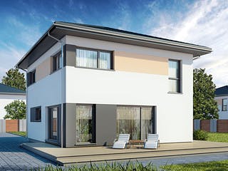 Fertighaus Park 127.4 von Danwood Schlüsselfertig ab 207700€, Stadtvilla Außenansicht 2