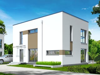 Fertighaus Park 127 Cube von Danwood Schlüsselfertig ab 215500€, Cubushaus Außenansicht 1