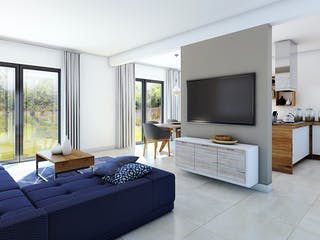 Fertighaus Park 127 Cube von Danwood Schlüsselfertig ab 215500€, Cubushaus Innenansicht 1