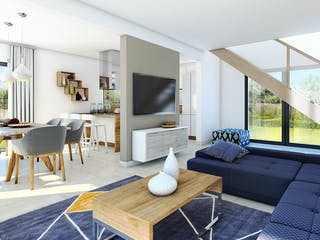 Fertighaus Park 127 Cube von Danwood Schlüsselfertig ab 215500€, Cubushaus Innenansicht 2