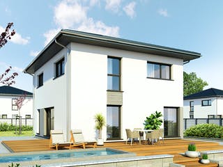 Fertighaus Park 132 W von Danwood Schlüsselfertig ab 210600€, Stadtvilla Außenansicht 1