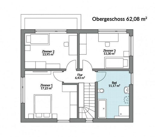 Fertighaus Park 133 CUBE von DAN-WOOD Schlüsselfertig ab 252000€, Cubushaus Grundriss 2