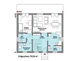 Fertighaus Park 140 W von Danwood Schlüsselfertig ab 220200€, Stadtvilla Grundriss 1
