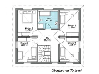 Fertighaus Park 140 W von Danwood Schlüsselfertig ab 220200€, Stadtvilla Grundriss 2