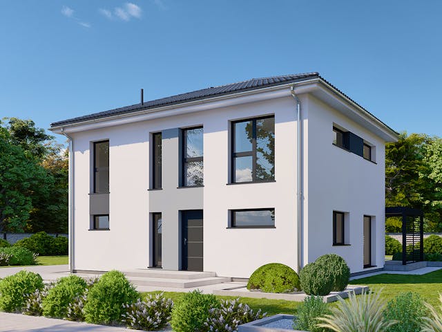 Fertighaus Park 150.1W von Danwood Schlüsselfertig ab 309000€, Stadtvilla Außenansicht 1