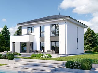 Fertighaus Park 156W von Danwood Schlüsselfertig ab 334200€, Stadtvilla Außenansicht 1