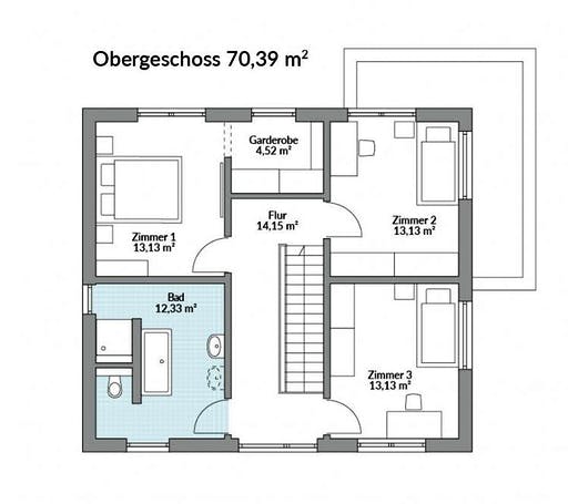 Fertighaus Park 156W von Danwood Schlüsselfertig ab 288700€, Stadtvilla Grundriss 2