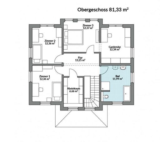 Fertighaus Park 167W von Danwood Schlüsselfertig ab 300500€, Stadtvilla Grundriss 2