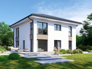 Fertighaus Park 168W von Danwood Schlüsselfertig ab 337100€, Stadtvilla Außenansicht 2