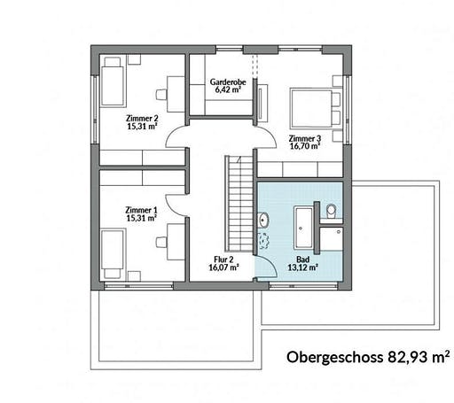 Fertighaus Park 186W von Danwood Schlüsselfertig ab 350100€, Stadtvilla Grundriss 2