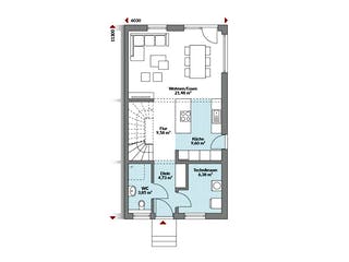 Fertighaus Partner 108 von Danwood Schlüsselfertig ab 248400€, Satteldach-Klassiker Grundriss 1