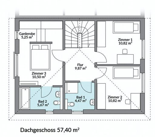 Fertighaus Partner 117W (inactive) von DAN-WOOD Schlüsselfertig ab 199100€, Stadtvilla Grundriss 2