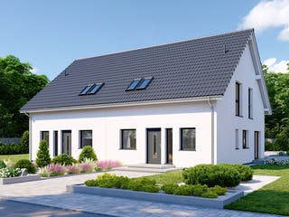 Fertighaus Partner 135 von Danwood Schlüsselfertig ab 286900€, Satteldach-Klassiker Außenansicht 1