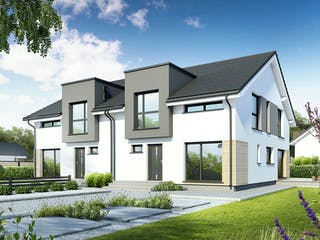 Fertighaus Partner 157 von Danwood Schlüsselfertig ab 238300€, Satteldach-Klassiker Außenansicht 1