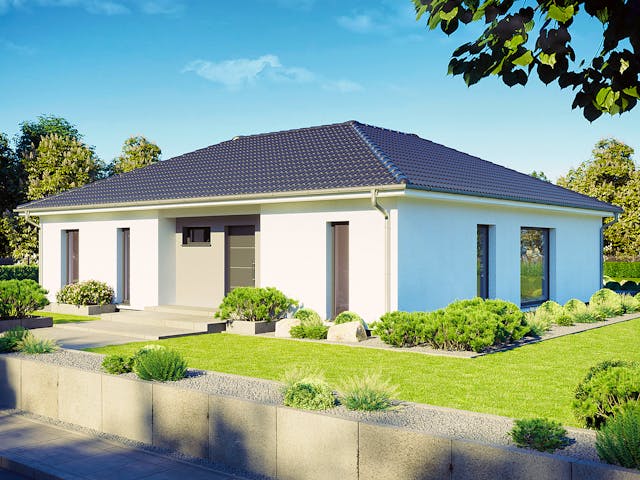 Fertighaus Perfect 112 von Danwood Schlüsselfertig ab 260800€, Bungalow Außenansicht 2