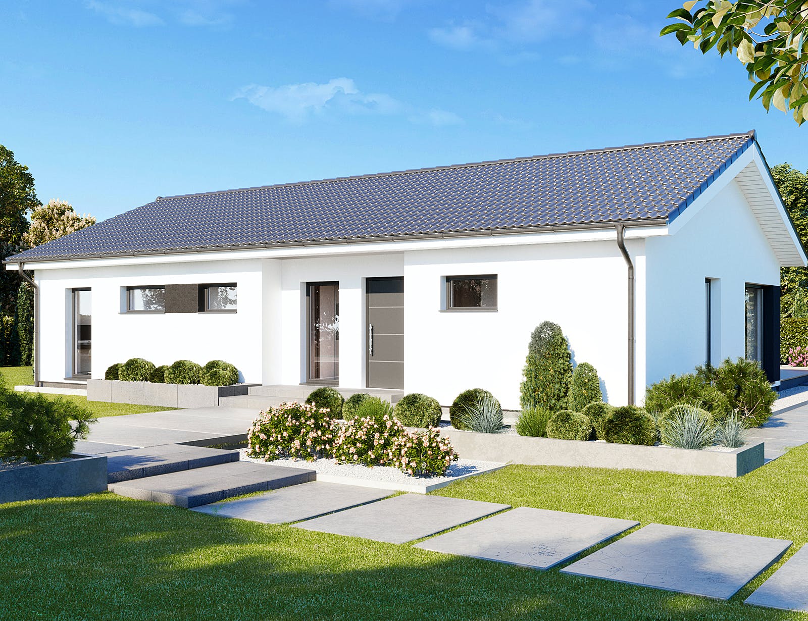 Fertighaus Perfect 116 von Danwood Schlüsselfertig ab 236700€, Bungalow Außenansicht 2