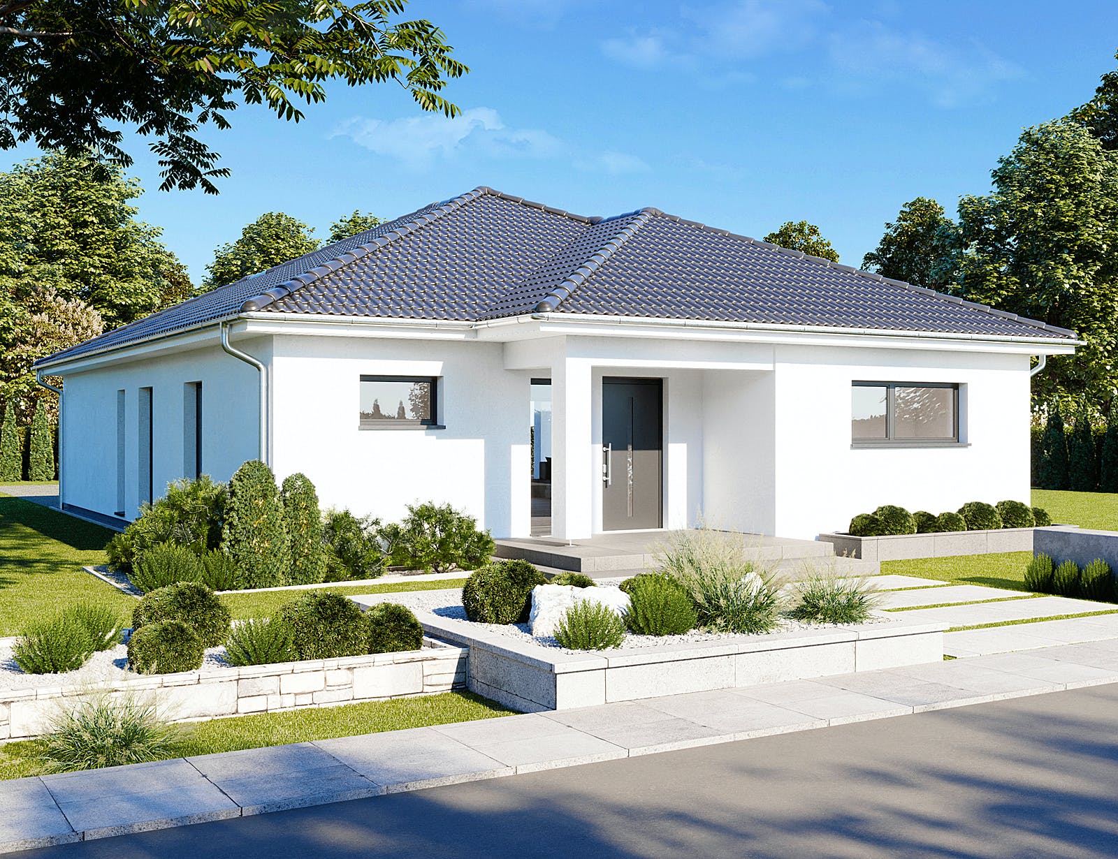 Fertighaus Perfect 120.1 von Danwood Schlüsselfertig ab 253900€, Bungalow Außenansicht 2
