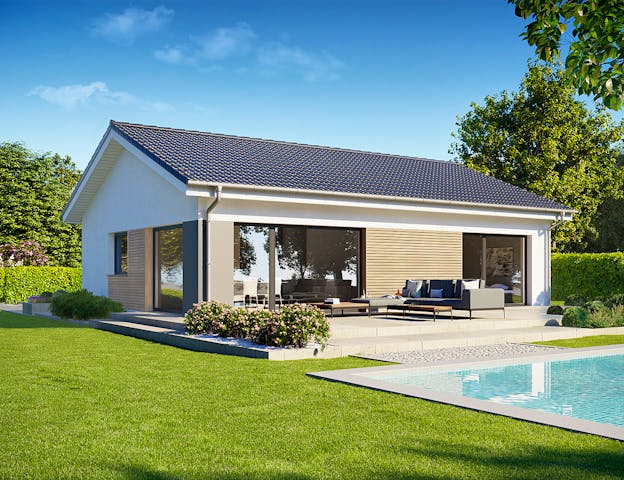 Schlüsselfertiges Haus für rund 190.000 Euro als Bungalow