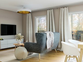 Fertighaus Point 124 von Danwood Schlüsselfertig ab 259400€, Satteldach-Klassiker Innenansicht 1