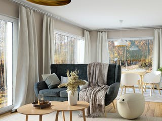 Fertighaus Point 124 von Danwood Schlüsselfertig ab 259400€, Satteldach-Klassiker Innenansicht 2