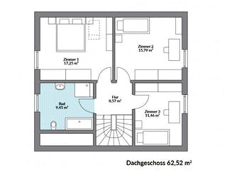 Fertighaus Point 130 von Danwood Schlüsselfertig ab 258900€, Satteldach-Klassiker Grundriss 2