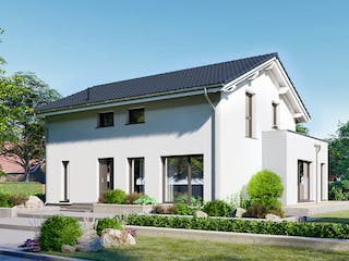 Fertighaus Point 161 von Danwood - Österreich Schlüsselfertig ab 349200€, Satteldach-Klassiker Außenansicht 1