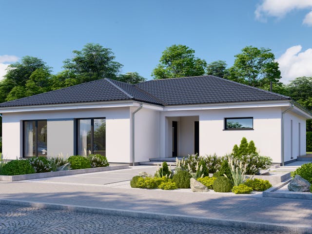 Fertighaus Privat 148 von Danwood Schlüsselfertig ab 345000€, Bungalow Außenansicht 2