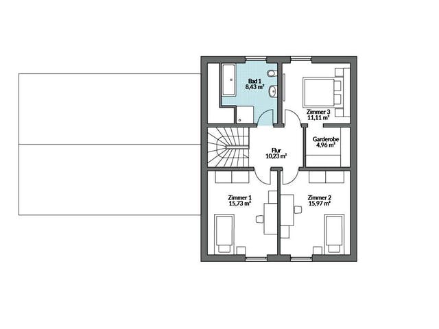 Fertighaus Privat 174 von Danwood S.A. - Zwei- und Mehrfamilienhäuser Schlüsselfertig ab 371700€, Grundriss 2