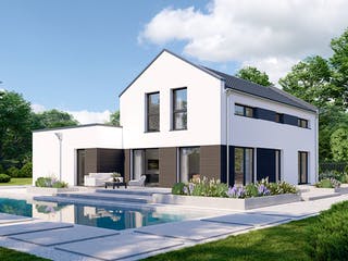 Fertighaus Privat 191 von Danwood Schlüsselfertig ab 433400€, Satteldach-Klassiker Außenansicht 2