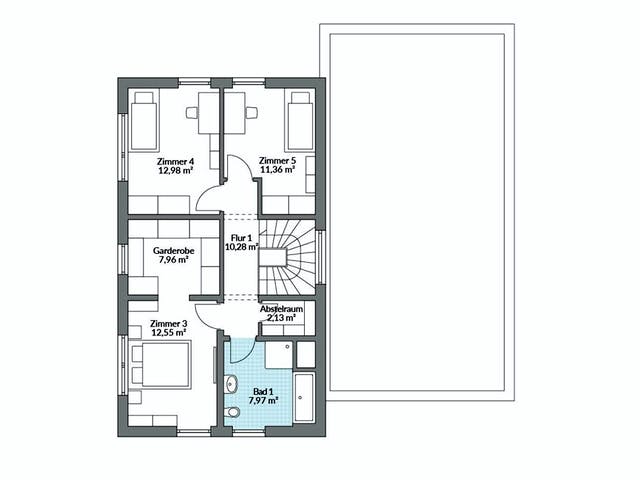 Fertighaus Privat 191 von Danwood S.A. - Zwei- und Mehrfamilienhäuser Schlüsselfertig ab 390800€, Grundriss 2