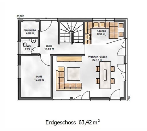 Das Vielseitige 125.1 Floorplan 1