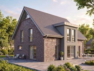 Massivhaus Friesengiebel 171 von AMR-Wohnbau Schlüsselfertig ab 352000€, Satteldach-Klassiker Außenansicht 3