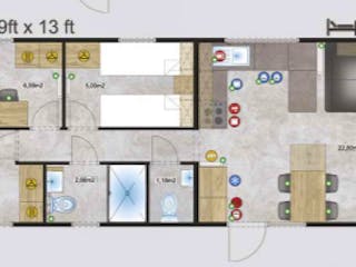 Fertighaus Murano von Easy Homes - Tiny- & Modulhäuser Schlüsselfertig ab 125000€, Bungalow Grundriss 2