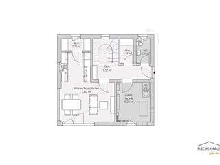 Fertighaus Klassisch 92 von FischerHaus, Satteldach-Klassiker Grundriss 1