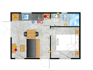 Fertighaus Chalet One von Easy Homes - Tiny- & Modulhäuser Schlüsselfertig ab 89900€, Bungalow Grundriss 4