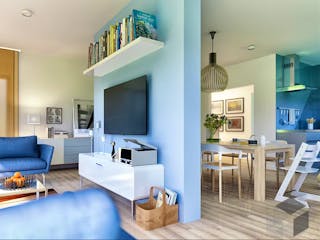 Massivhaus Creative 54b von Neuraum, Bungalow Innenansicht 1