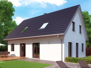 Massivhaus ICON 4 von Dennert Massivhaus Ausbauhaus ab 172700€, Satteldach-Klassiker Außenansicht 2